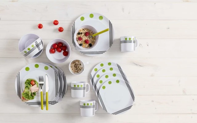 Ensemble De Vaisselle En Mélamine Berger Dots, 16 Pièces, Rouge 3 Ensemble De Vaisselle En Mélamine Berger Dots, 16 Pièces, Rouge