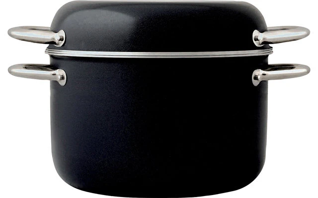 Set De Casseroles Aluminium Empilable Noir 9 Pièces Berger 4 Set De Casseroles Aluminium Empilable Noir 9 Pièces Berger – Image 2