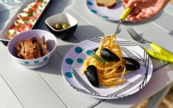 Berger Dots Set De Vaisselle En Mélamine 16 Pcs. Vert -Maison Active Magasin 260273 1859640