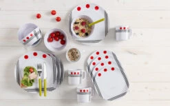 Berger Dots Set De Vaisselle En Mélamine 16 Pcs. Vert -Maison Active Magasin 293383 2404276